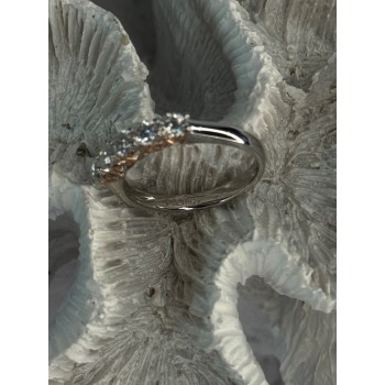 Paj 925 Sterling Silver White Topaz Ring Size 8