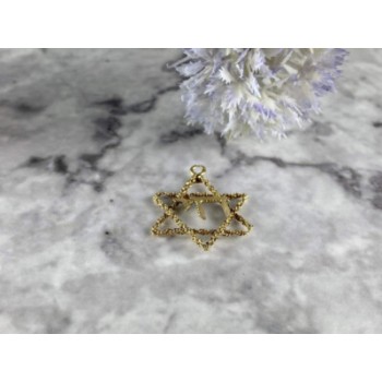14K YELLOW GOLD STAR OF DAVID PENDANT