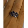 925 Sterling Silver Sapphire & Beryl Ring Size 8