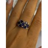 925 Sterling Silver Sapphire & Beryl Ring Size 8
