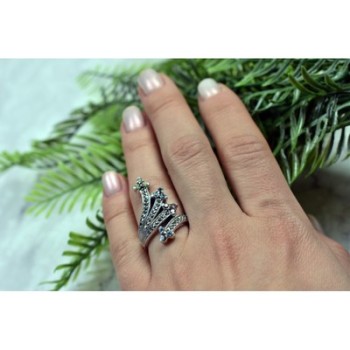 925 Sterling Silver Multi Gemstones Ring Size 7