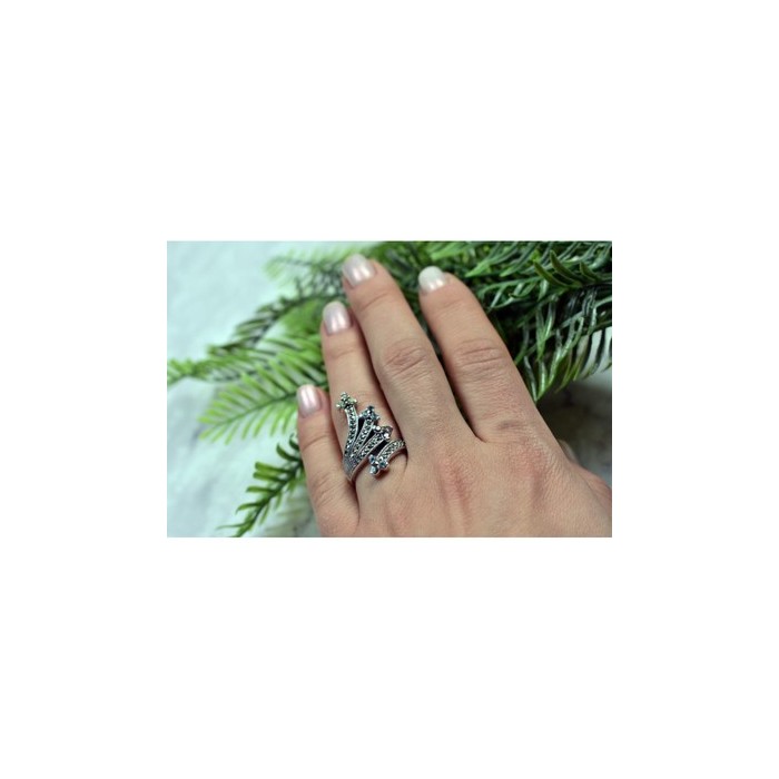 925 Sterling Silver Multi Gemstones Ring Size 7