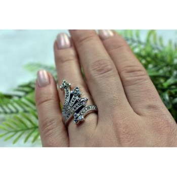 925 Sterling Silver Multi Gemstones Ring Size 7