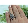 925 Sterling Silver Multi Gemstones Ring Size 7