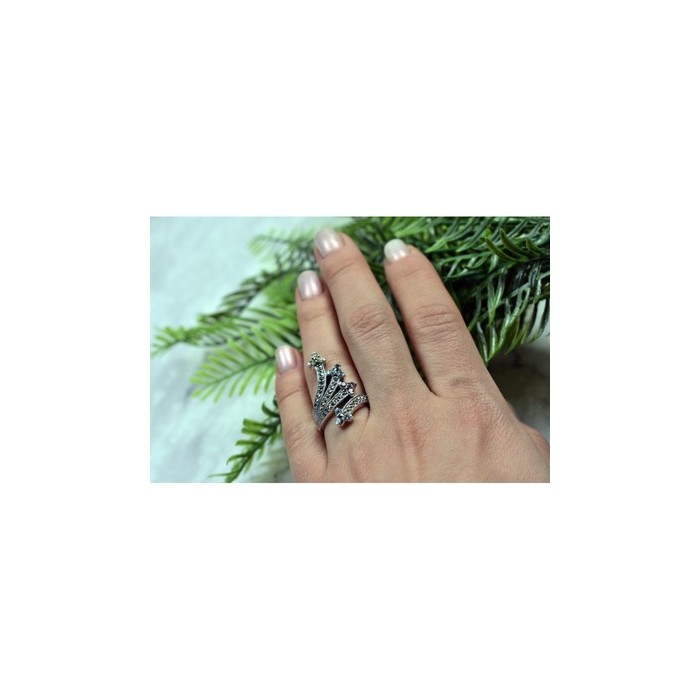 925 Sterling Silver Multi Gemstones Ring Size 7