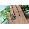 925 Sterling Silver Multi Gemstones Ring Size 7