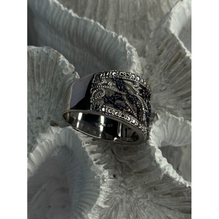 925 Sterling Drop Silver Leaf Design Ring Size 10