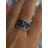 925 Sterling Drop Silver Leaf Design Ring Size 10