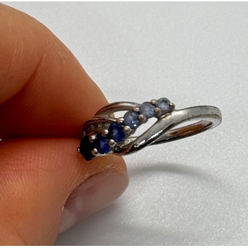 925 Sterling Silver Tourmaline Ring Size 5