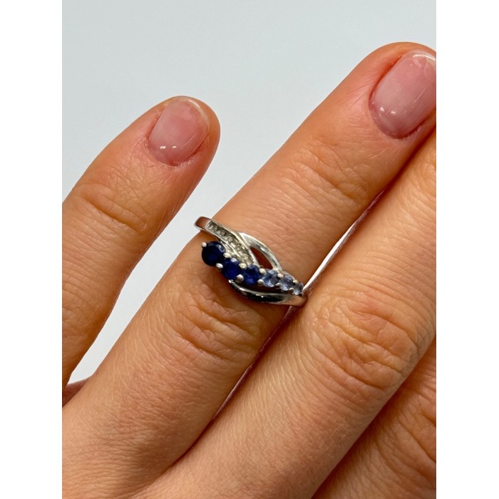 925 Sterling Silver Tourmaline Ring Size 5