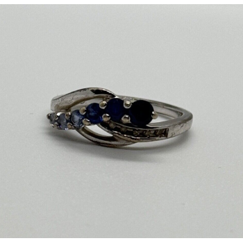 925 Sterling Silver Tourmaline Ring Size 5