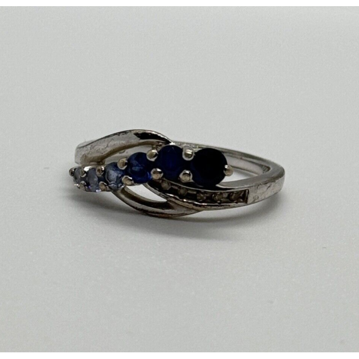 925 Sterling Silver Tourmaline Ring Size 5