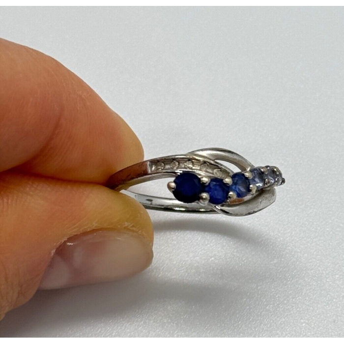 925 Sterling Silver Tourmaline Ring Size 5