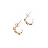 14K YELLOW GOLD SAPPHIRE & BERYL EARRINGS