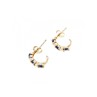 14K YELLOW GOLD SAPPHIRE & BERYL EARRINGS