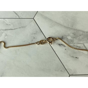 925 Sterling Silver Gold Plated Rubies & Sapphires Chain With Pendant Italy