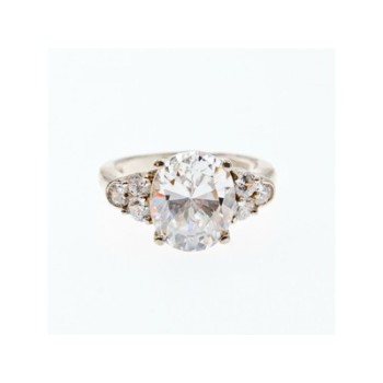 925 Sterling Silver CZ Ring Size 9