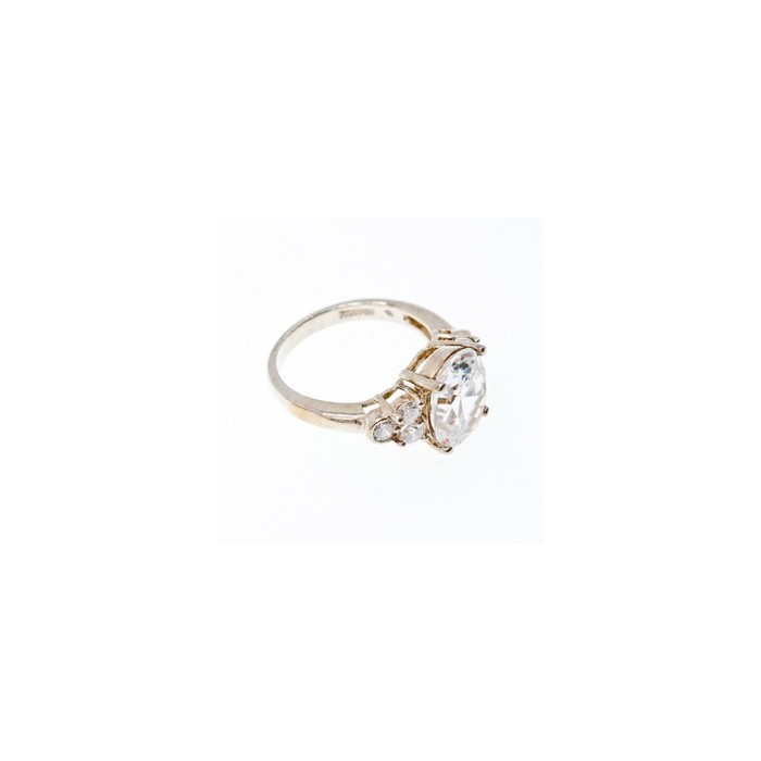 925 Sterling Silver CZ Ring Size 9