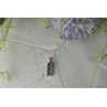 14K YELLOW GOLD BLUE TOPAZ & DIAMOND PENDANT