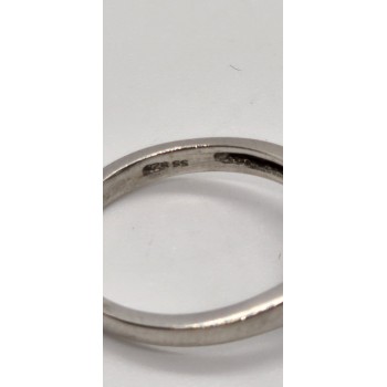 925 Sterling Silver Aquamarine Ring Size 6.5