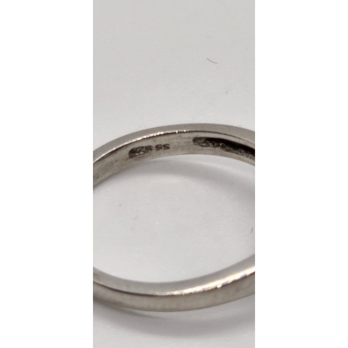 925 Sterling Silver Aquamarine Ring Size 6.5