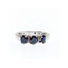 925 Sterling Silver Sapphires Ring Size 7