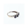 925 Sterling Silver Sapphires Ring Size 7