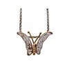 925 Sterling Silver Gold Plated Haliotis Butterfly Chain With Pendant