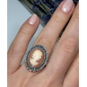 Vintage Cameo 925 Sterling Silver Ring Size 5