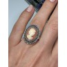 Vintage Cameo 925 Sterling Silver Ring Size 5