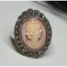 Vintage Cameo 925 Sterling Silver Ring Size 5