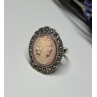 Vintage Cameo 925 Sterling Silver Ring Size 5