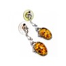 925 Sterling Silver Amber Earrings