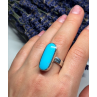 925 STERLING SILVER LARIMAR RING SIZE 8