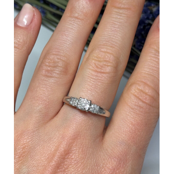 Jtw 925 Sterling Silver Sapphire Ring Size 7