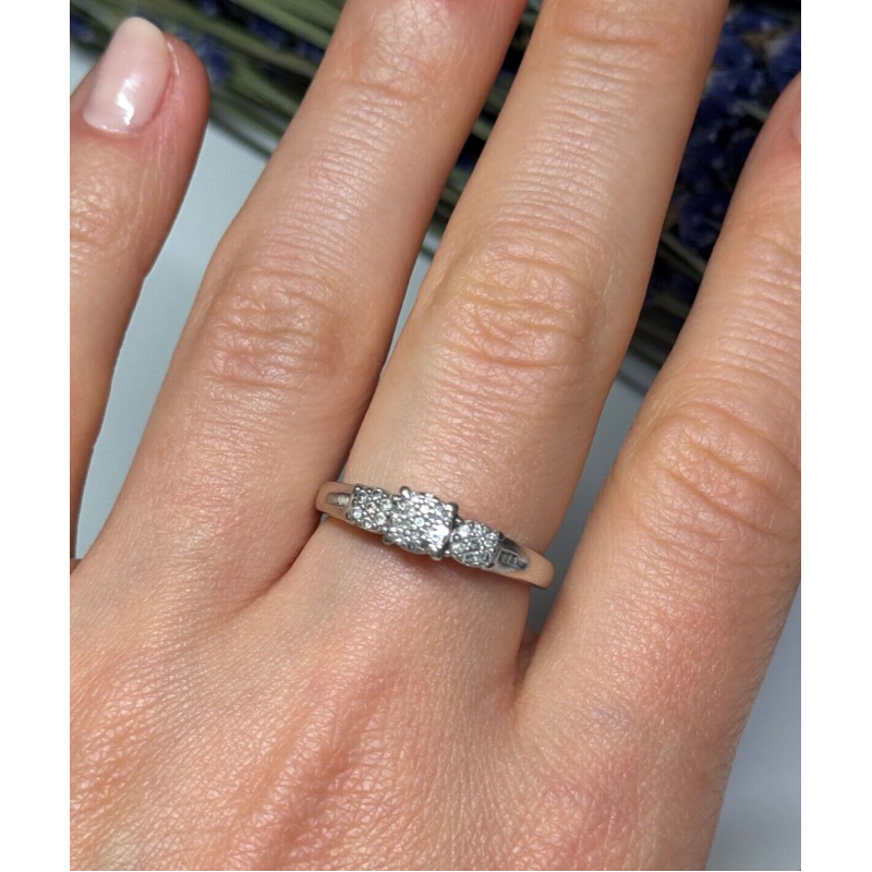 Jtw 925 Sterling Silver Sapphire Ring Size 7