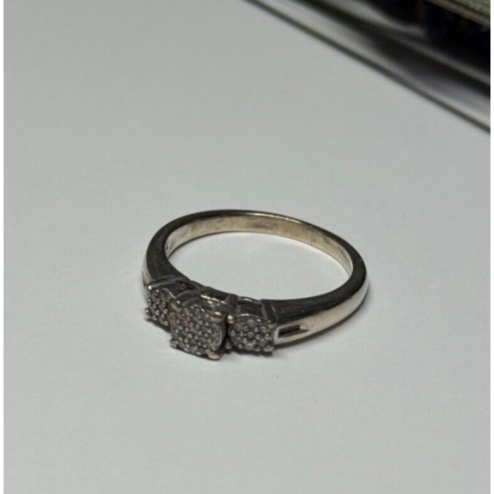 Jtw 925 Sterling Silver Sapphire Ring Size 7