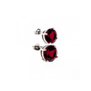 925 STERLING SILVER GARNET EARRINGS