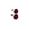 925 STERLING SILVER GARNET EARRINGS