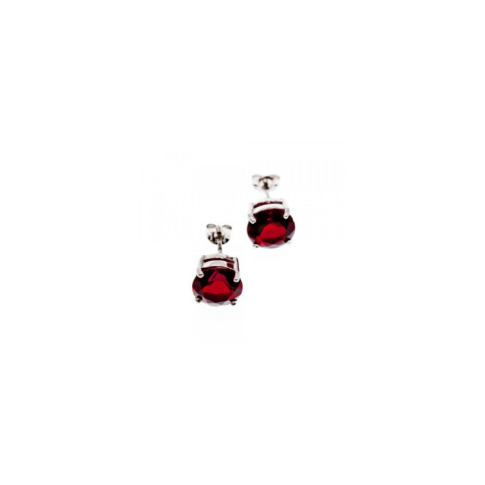 925 STERLING SILVER GARNET EARRINGS