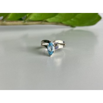925 Sterling Silver Paraiba Tourmaline Ring Size 8