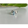 925 Sterling Silver Paraiba Tourmaline Ring Size 8