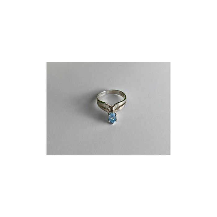 925 Sterling Silver Paraiba Tourmaline Ring Size 8