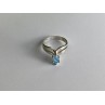 925 Sterling Silver Paraiba Tourmaline Ring Size 8