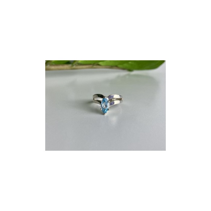 925 Sterling Silver Paraiba Tourmaline Ring Size 8