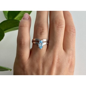 925 Sterling Silver Paraiba Tourmaline Ring Size 8