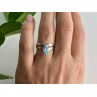925 Sterling Silver Paraiba Tourmaline Ring Size 8