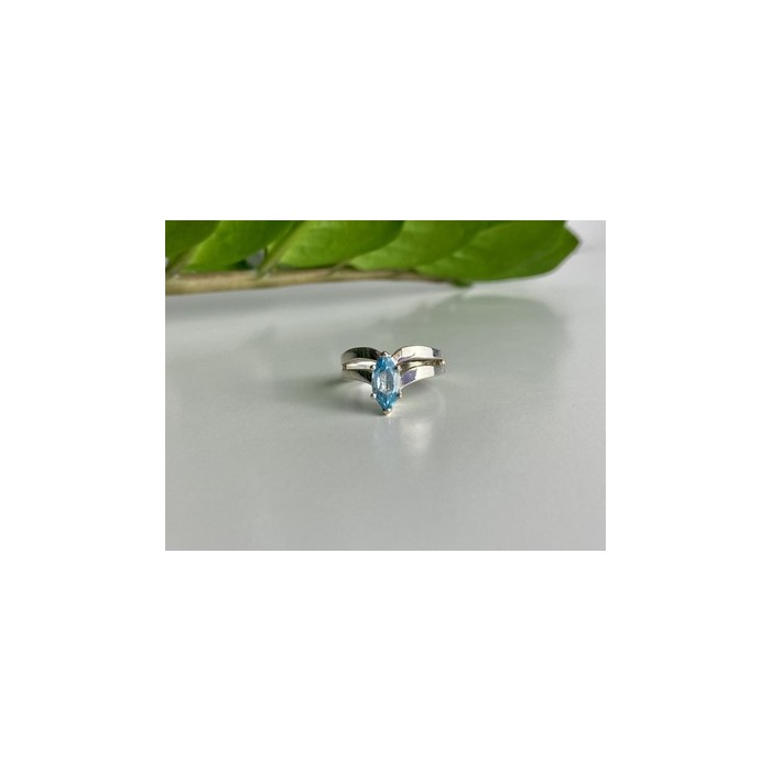 925 Sterling Silver Paraiba Tourmaline Ring Size 8