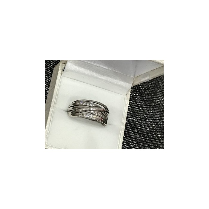 925 Sterling Silver CZ Ring Size 10