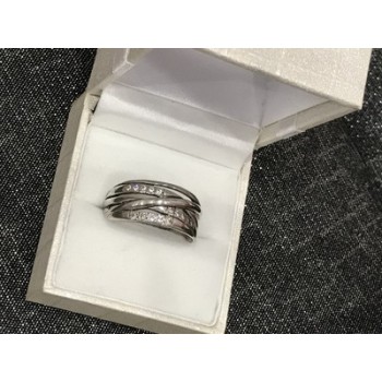 925 Sterling Silver CZ Ring Size 10